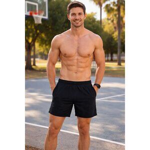 Lululemon Relaxed Fit Pull On Shorts 9" Inseam Black Men's Size Large